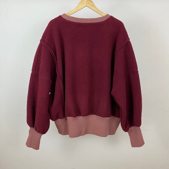 We The Free - Free People Cozy Camden Sweatshirt - Mulberries - Small - Picture 4 of 8